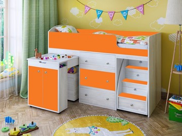 Детская кровать-шкаф Малыш 1600, корпус Винтерберг, фасад Оранжевый в Благовещенске