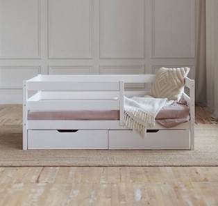 Детская кровать Софа с ящиками, цвет белый в Благовещенске