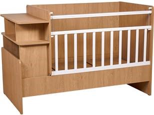 Кроватка-трансформер детская Polini kids Ameli 1150, белый-натуральный, серия Ameli в Благовещенске