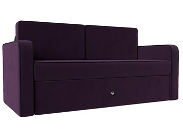 Детский диван-трансформер Смарт, Фиолетовый\Черный (Велюр) в Благовещенске
