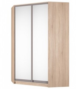 Шкаф угловой Аларти (YA-230х1400(602) (4) Вар. 3; двери D5+D5), с зеркалом в Благовещенске