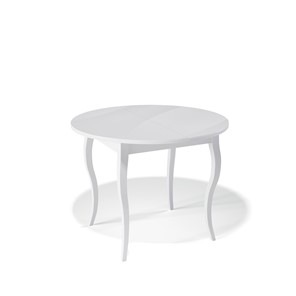 Обеденный раздвижной стол Kenner 1000С (Белый/Стекло белое глянец) в Благовещенске