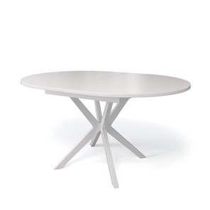Кухонный раздвижной стол Kenner B1300 (Белый/Стекло белое сатин) в Благовещенске