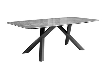 Керамический стол DikLine KS220 керамика Monsoon (серый глянец JA688) / опоры черные в Благовещенске