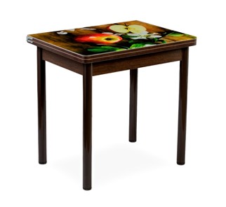 Кухонный пристенный стол СПА-02 СТФ, венге/фотопечать дерево/опоры коричневый в Благовещенске