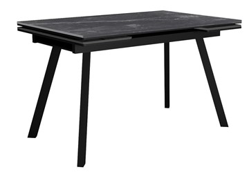 Керамический кухонный стол DikLine SKA125 Керамика Серый мрамор/подстолье черное/опоры черные (2 уп.) в Благовещенске