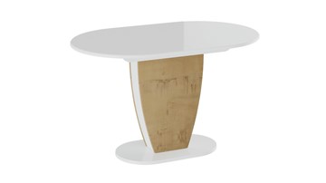 Овальный стол на кухню Монреаль тип 1 (Белый глянец/Бунратти) в Благовещенске