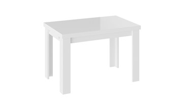 Мини-стол на кухню Норман тип 1, цвет Белый/Стекло белый глянец в Благовещенске