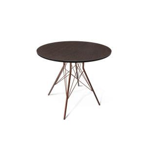 Круглый кухонный стол SHT-TU2-1 / SHT-TT 80 ЛДСП (венге/медный металлик) в Благовещенске