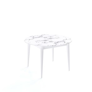 Круглый стол Kenner W1200 (Белый/Мрамор белый) в Благовещенске