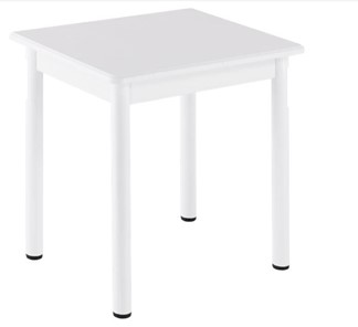 Кухонный пристенный стол НСПА-07 МДФ, белый МДФ/белое дерево/36 прямые трубки белый в Благовещенске