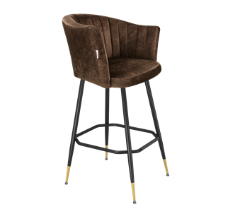 Барный стул SHT-ST42-1 / SHT-S148 (кофейный трюфель/черный муар/золото) в Благовещенске
