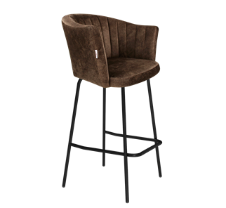 Барный стул SHT-ST42-1 / SHT-S29P (кофейный трюфель/черный муар) в Благовещенске