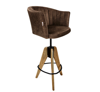 Барный стул SHT-ST42-1 / SHT-S92 (кофейный трюфель/браш.коричневый/черный муар) в Благовещенске