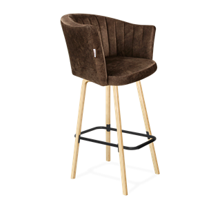 Барный стул SHT-ST42-1 / SHT-S94 (кофейный трюфель/прозрачный лак/черный муар) в Благовещенске