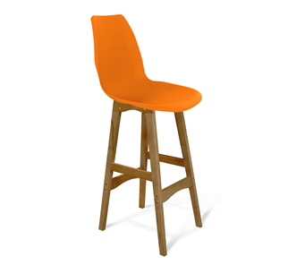 Барный стул SHT-ST29/S65 (оранжевый ral2003/светлый орех) в Благовещенске