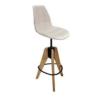 Барный стул SHT-ST29-C/S92 (жемчужный/брашированный коричневый/черный муар) в Благовещенске