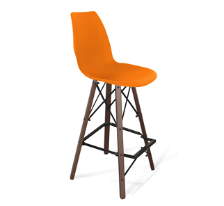 Барный стул SHT-ST29/S80 (оранжевый ral2003/темный орех/черный) в Благовещенске