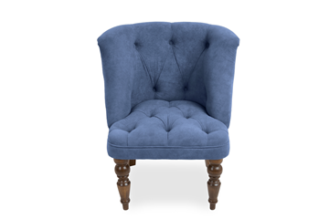Мягкое кресло Brendoss Бриджит синий ножки коричневые в Благовещенске
