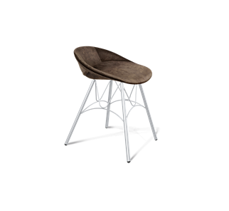 Обеденный стул SHT-ST19-SF1 / SHT-S100 (кофейный трюфель/хром лак) в Благовещенске
