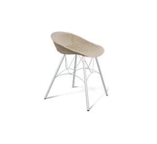 Обеденный стул SHT-ST19-SF1 / SHT-S100 (ванильный крем/хром лак) в Благовещенске