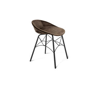 Обеденный стул SHT-ST19-SF1 / SHT-S107 (кофейный трюфель/черный муар) в Благовещенске