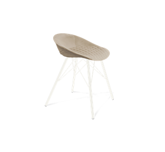 Обеденный стул SHT-ST19-SF1 / SHT-S37 (ванильный крем/белый муар) в Благовещенске