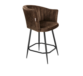 Полубарный стул SHT-ST42-1 / SHT-S148-1 (кофейный трюфель/черный муар) в Благовещенске