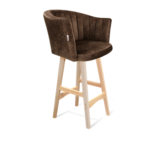 Полубарный стул SHT-ST42-1 / SHT-S65-1 (кофейный трюфель/прозрачный лак) в Благовещенске