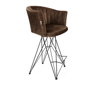 Полубарный стул SHT-ST42-1 / SHT-S66-1 (кофейный трюфель/черный муар) в Благовещенске