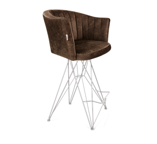 Полубарный стул SHT-ST42-1 / SHT-S66-1 (кофейный трюфель/хром лак) в Благовещенске