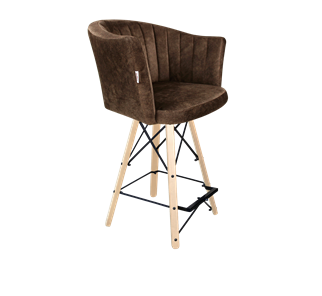 Полубарный стул SHT-ST42-1 / SHT-S80-1 (кофейный трюфель/прозрачный лак/черный) в Благовещенске