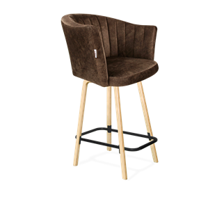 Полубарный стул SHT-ST42-1 / SHT-S94-1 (кофейный трюфель/прозрачный лак/черный муар) в Благовещенске
