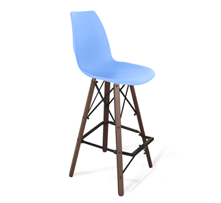 Барный стул SHT-ST29/S80 (голубой pan 278/темный орех/черный) в Благовещенске