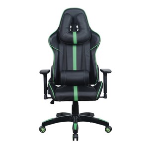Кресло офисное Brabix GT Carbon GM-120 (две подушки, экокожа, черное/зеленое) 531929 в Благовещенске