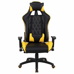 Кресло офисное Brabix GT Master GM-110 (две подушки, экокожа, черное/желтое) 531927 в Благовещенске