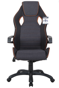 Кресло компьютерное Brabix Techno Pro GM-003 (ткань, черное/серое, вставки оранжевые) в Благовещенске