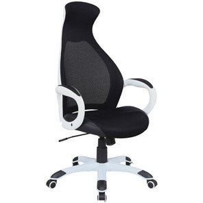 Кресло Brabix Premium Genesis EX-517 (пластик белый, ткань/экокожа/сетка черная) 531573 в Благовещенске