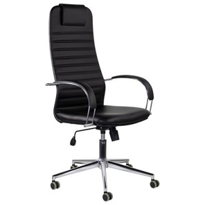Офисное кресло Brabix Premium Pilot EX-610 CH (хром, кожзам, черное) 532418 в Благовещенске