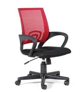 Офисное кресло CHAIRMAN 696 black Сетчатый акрил DW69 красный в Благовещенске