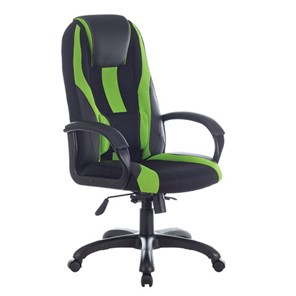 Компьютерное кресло Brabix Premium Rapid GM-102 (экокожа/ткань, черное/зеленое) 532419 в Благовещенске