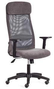 Кресло PROFIT PLT флок/ткань, серый, 29/W-12, арт.20537 в Благовещенске
