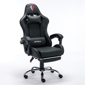 Офисное кресло RABIX "Dexter GM-135", подножка, две подушки, экокожа, черное, 532800 в Благовещенске