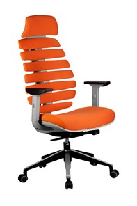 Кресло компьютерное Riva Chair SHARK (Оранжевый/серый) в Благовещенске