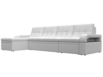 Угловой раскладной диван Лига-035 Лонг, Белый (Экокожа) в Благовещенске
