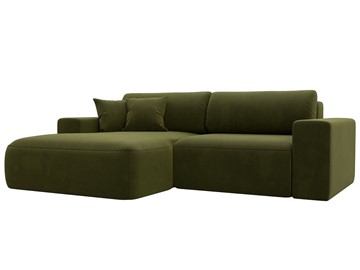 Угловой диван Лига-036 Классик, Зеленый (Микровельвет) в Благовещенске