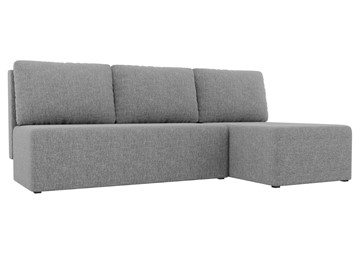 Угловой диван с оттоманкой Поло, Серый (рогожка) в Благовещенске
