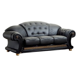 Прямой диван Versace (3-х местный) black в Благовещенске