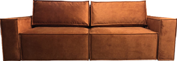 Прямой диван Лофт БЛ2-БП2 (Ремни/Еврокнижка) в Благовещенске