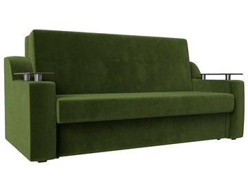 Прямой диван Сенатор Аккордеон 160, Зеленый (Микровельвет) в Благовещенске